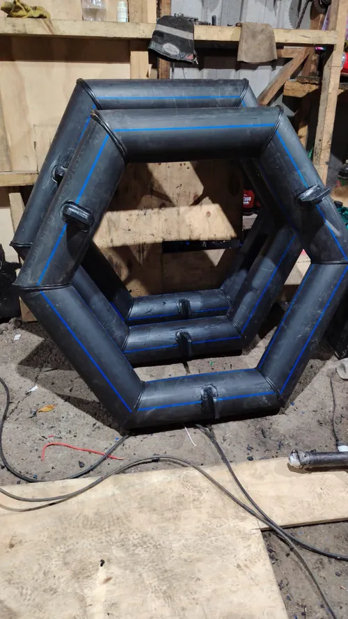 Pieza especial hexagonal de HDPE fabricada a medida en taller